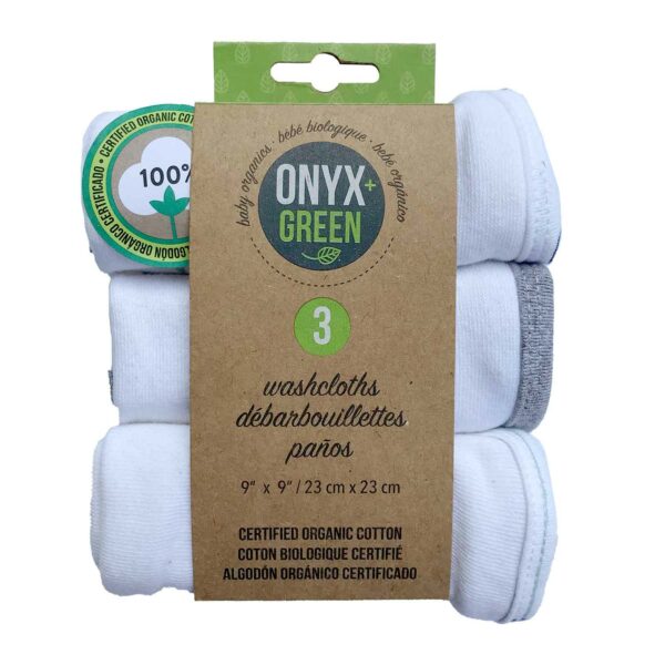 Certified Organic Baby Washcloths in package