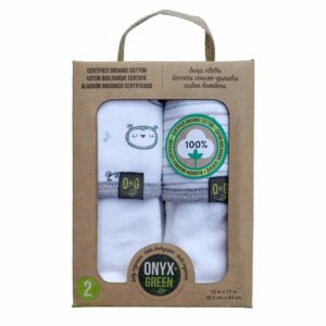 Organic Baby Burp Cloths in package