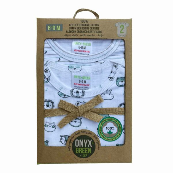 Certified Organic Baby Diaper Shirts in package