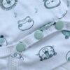 Organic Baby Diaper Shirts (Animals) Buttons Close up