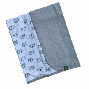 Couverture Bio Réversible pour Bébé (Animaux)