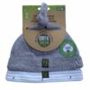 Certified Organic Knotted Hat in package (Music Notes and Grey)