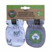 Certified Organic Mittens in package (Animals and Grey)