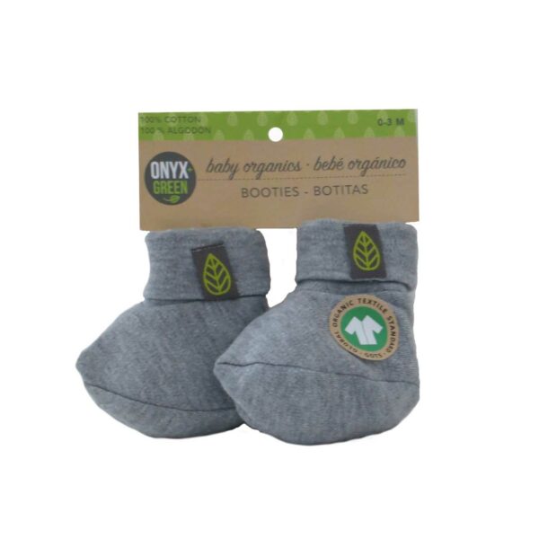 Organic Baby Booties (Grey)