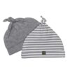 Organic Baby Hats (Grey and Stripes)